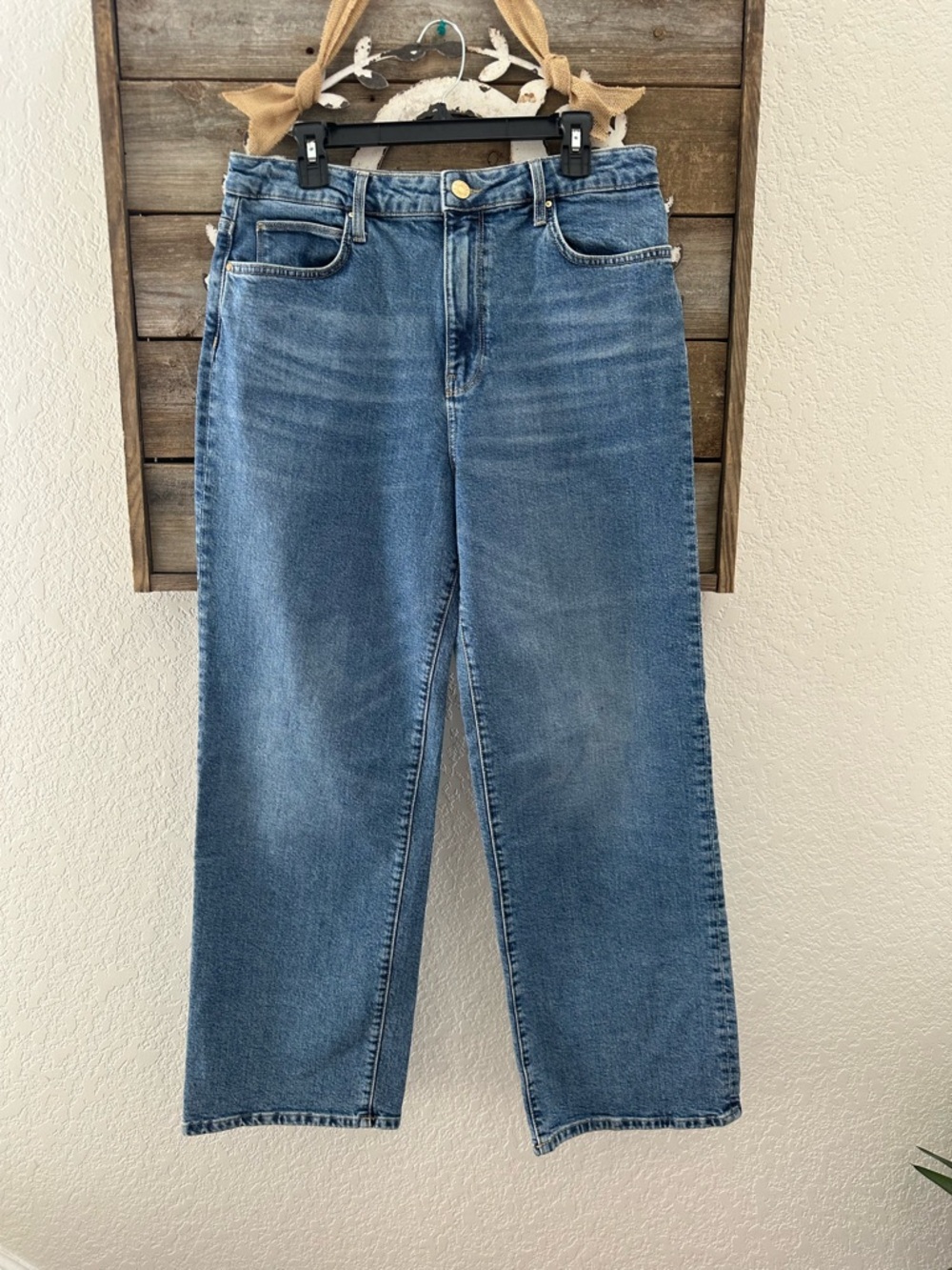 Kut from the Kloth Sienna Blue Stretchy denim Wide-Leg Jeans size 12
